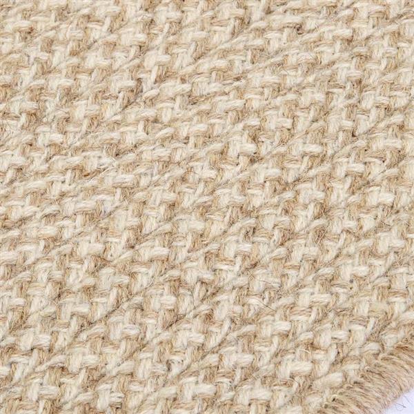 Colonial Mills Natural Wool Houndstooth 3-ft x 5-ft  Tea Indoor Handcrafted Throw Rug