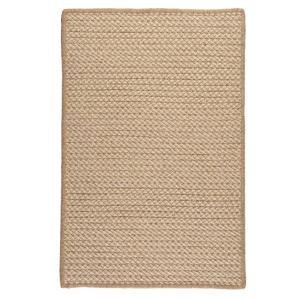 Colonial Mills Natural Wool Houndstooth 3-ft x 5-ft  Tea Indoor Handcrafted Throw Rug