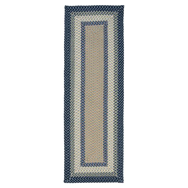 Colonial Mills Mentrgo 2-ft x 6-ft Blue Burst Indoor/Outdoor Handcrafted Runner