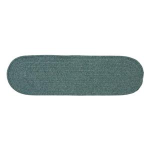 Colonial Mills Bristol 8-in x 28-in Teal Oval Stair Tread Mat - 13/pack
