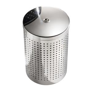 WS Bath Collections Complements 17 Liter Stainless Steel Indoor Trash with Lid