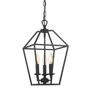 Quoizel Aviary 9.5-in Brushed Nickel Traditional Cage Style 3-Light Pendant Lighting