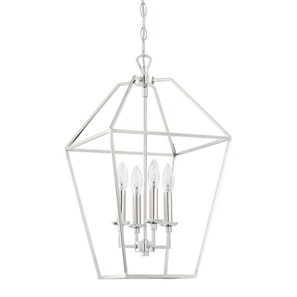 brushed nickel cage pendant