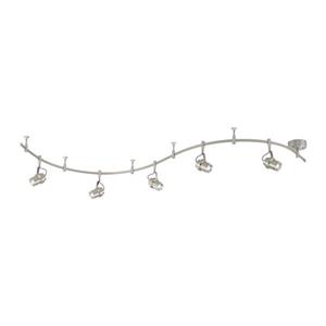 Quoizel Cinema 108-in Brushed Nickel 5-Light Dimmable LED Track Bar Fixed Track Light Kit