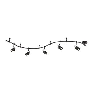 Quoizel Cinema 108-in Western Bronze 5-Light Dimmable LED Track Bar Fixed Track Light Kit