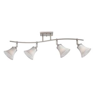 Quoizel Duchess 36-in Antique Nickel 4-light Dimmable Track Bar Fixed Track Light Kit