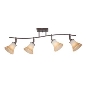 Quoizel Duchess 36-in Palladian Bronze 4-Light Dimmable Track Bar Fixed Track Light Kit