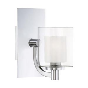 Quoizel Kolt 5-in x 9-in Polished Chrome 1-Light Cylinder LED Vanity Light
