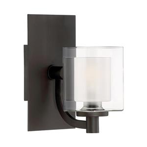 Quoizel Kolt 5-in x 9-in Western Bronze 1-Light Cylinder LED Vanity Light