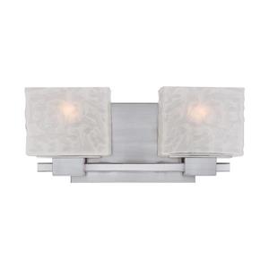 Quoizel Melody 15-in x 6-in Brushed Nickel 2-Light Rectangle Vanity Light