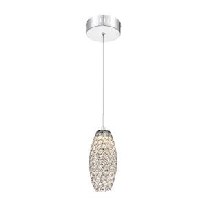 Quoizel Platinum Collection Infinity 4-in Polished Chrome Glamorous LED Mini Pendant Lighting