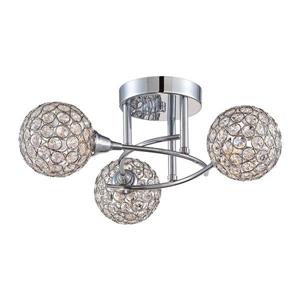 Quoizel Shimmer 3-Light Polished Chrome 18-in x 18-in x 7-in Semi-Flush Mount