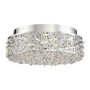 Quoizel Platinum Starlet 13.75-in W Polished Chrome Crystal Accent LED Flush Mount Light