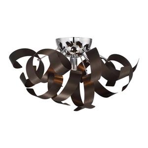 Quoizel Ribbons 4-Light Western Bronze 16-in x 16-in x 9-in Semi-Flush Mount