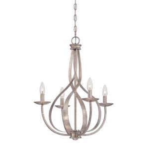 Quoizel Serenity Rustic Antique Bronze 24-in 4-Light Modern Contemporary Candle Chandelier