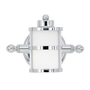 Quoizel Cascadia Lighting Tranquil Bay Polished Chrome Cylinder 1-Light Bathroom Vanity Light