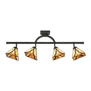 Quoizel Asheville 43-in Valiant Bronze 4-Light Dimmable Fixed Track Light Kit