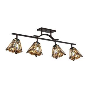 Quoizel Inglenook 42-in 4-Light Valiant Bronze Dimmable Fixed Track Light Kit