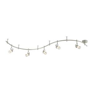 Quoizel Theater 108-in Brushed Nickel 5-Light Dimmable LED Track Bar Fixed Track Light Kit
