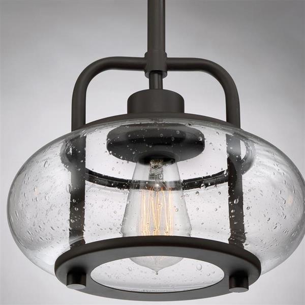 Quoizel Trilogy 10in W 3Light Old Bronze Kitchen Island Light with