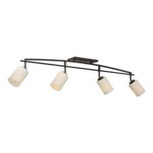Quoizel Taylor 43-in Western Bronze 4-Light Dimmable Fixed Track Light Kit