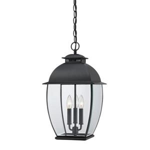 Quoizel Bain 11.5-in Mystic Black Traditional Lantern Pendant Lighting
