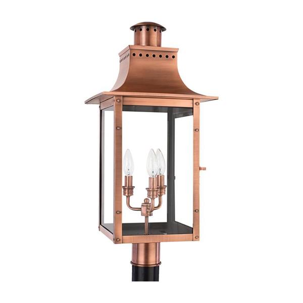 Quoizel Chalmers 26-in Aged Copper Post Light