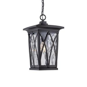 Quoizel Grover 10.5-in Mystic Black Traditional Lantern Pendant Lighting