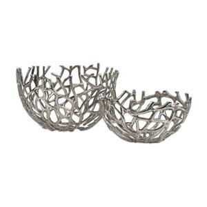 Imax Worldwide Davidson 14.5-in x 14.5-in Aluminum Coral Bowls