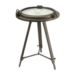 IMAX Worldwide 26.75-in Rustic Iron Metal Coastal End Table