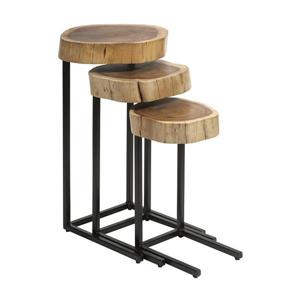 Imax Worldwide Nadera 3-Piece Wood Acacia Accent Table Set