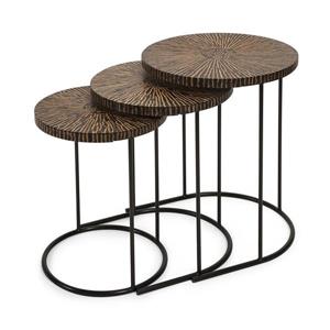 Imax Worldwide Hoki 3-Piece Coconut Shell Accent Table Set