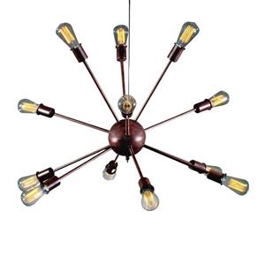 Warehouse of Tiffany 38-in Bronze 12-Light JackStone Industrial Abstract Chandelier