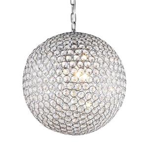 Warehouse of Tiffany 16-in Chrome 2-Light Jasmine Crystal Globe Chandelier