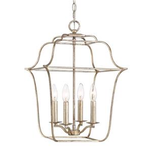Quoizel Gallery 14-in Polished Chrome Traditional Cage Pendant Lighting