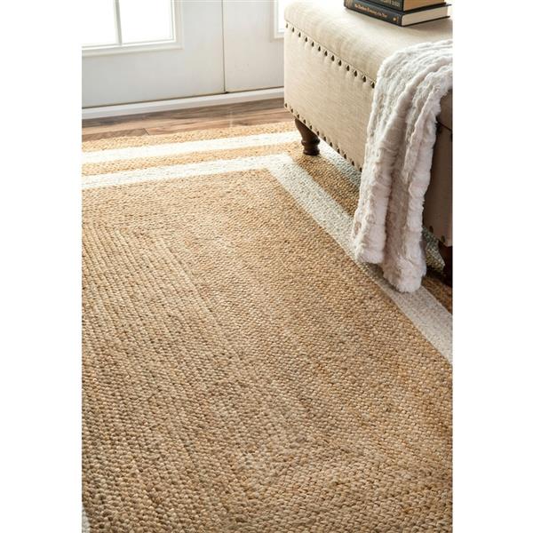 nuLOOM Estelle 7-ft x 10-ft Natural-Bleached Rectangular Indoor Area Rug