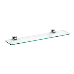 WS Bath Collections Quadro-Tier Polished Chrome Glass Bathroom Shelf