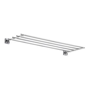 WS Bath Collections Quadro Chrome Wall Mounted Towel Rack