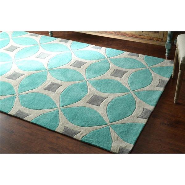 nuLOOM Barcelona 5-ft x 8-ft Rectangular Indoor Baby Blue Gabriela Area Rug