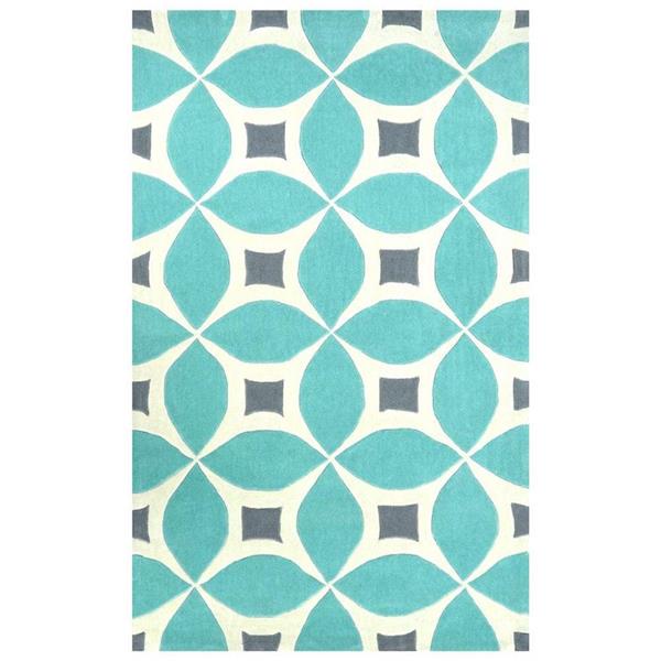 nuLOOM Barcelona 5-ft x 8-ft Rectangular Indoor Baby Blue Gabriela Area Rug