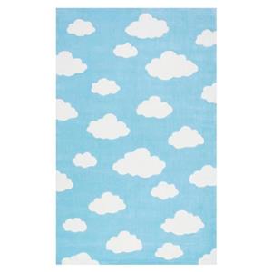 nuLOOM Sachiko 8-ft x 10-ft Blue Rectangular Indoor Handcrafted Kids Area Rug