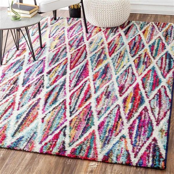nuLOOM Ferrell 5-ft x 8-ft Multi-Colored Rectangular Indoor Area Rug