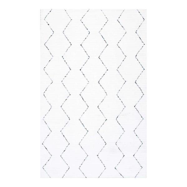 Nuloom Sheilah 8-ft X 10-ft White Rectangular Indoor Handcrafted Area 