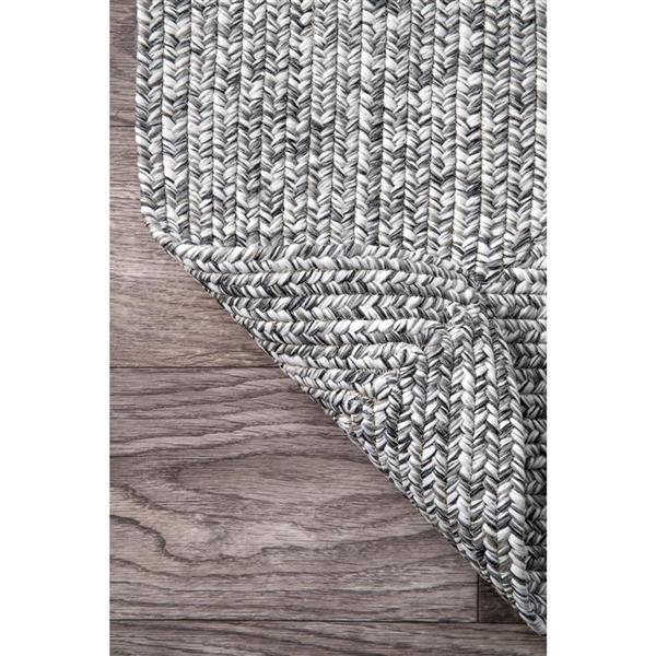 nuLOOM Lefebvre 8ft x 10ft Grey Braided Area Rug HJFV01C76096 RONA