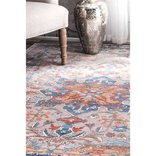 nuLOOM Caterina 5-ft x 8-ft Blue Handcrafted Area Rug