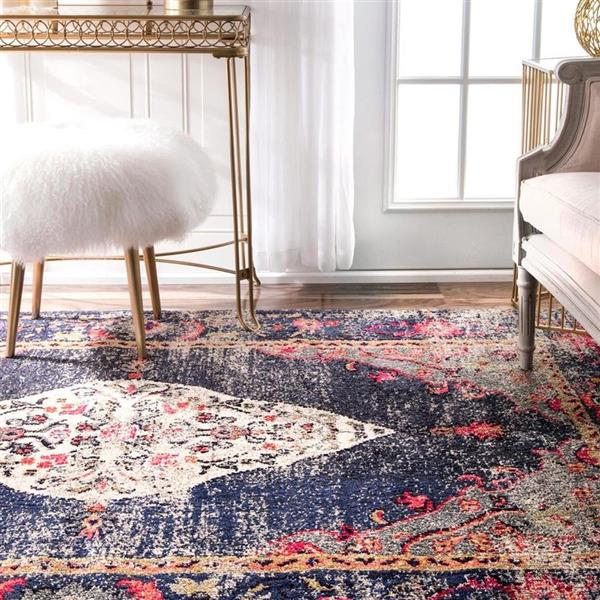 NuLOOM Veronica 5-ft X 8-ft Rectangular Blue Indoor Area Rug KKCB26B ...