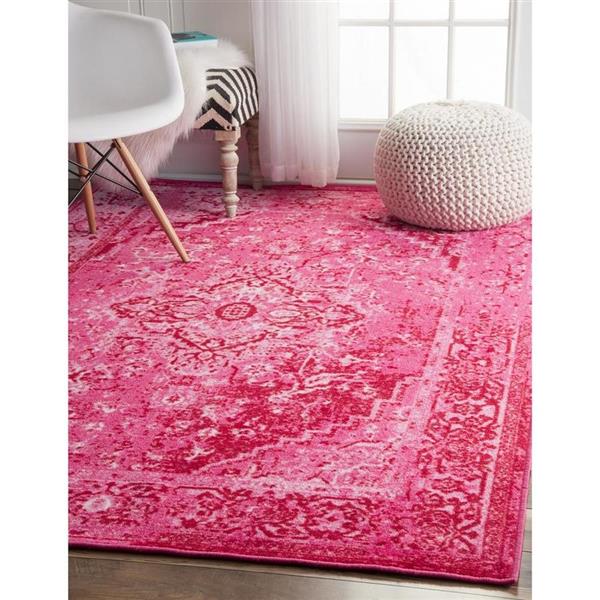 nuLOOM Reiko 5-ft x 8-ft Rectangular Pink Indoor Area Rug
