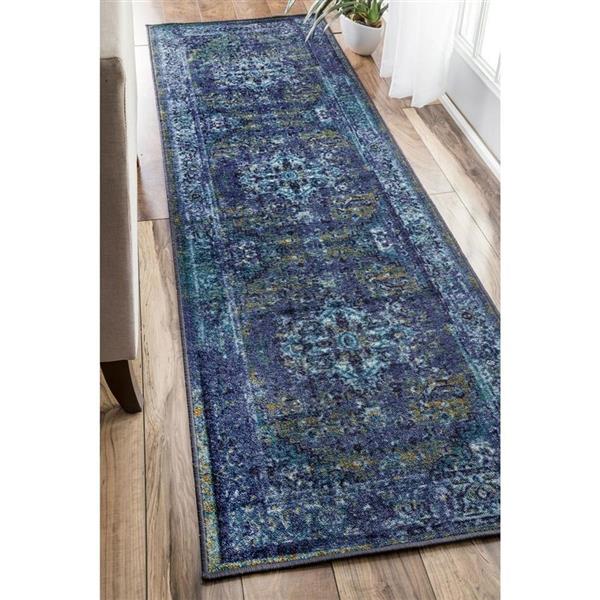 nuLOOM Reiko 5-ft x 8-ft Rectangular Blue Indoor Area Rug