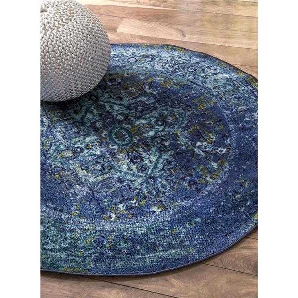 nuLOOM Reiko 5-ft x 8-ft Rectangular Blue Indoor Area Rug