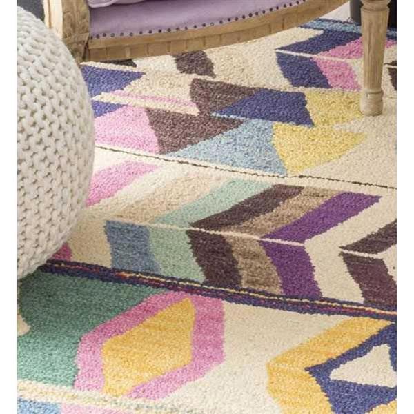 nuLOOM Ofelia 5-ft x 8-ft Rectangular Multicolor Indoor Area Rug
